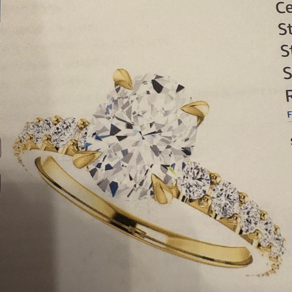 Gold and Silver Women's Moissanite Ring